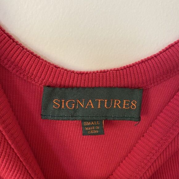 Signature8 Magenta Pink Tank Ribbed bodycon mini dress size small NWOT - Picture 6 of 7